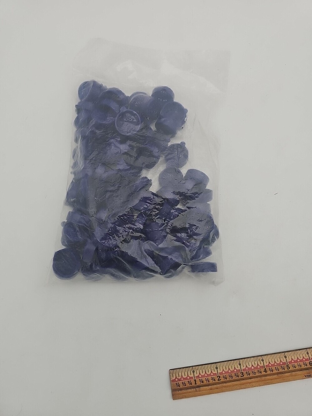 Lot of 100 Plastic Blue Screw-On Bottle Caps Lids salt and pepper glass bottles